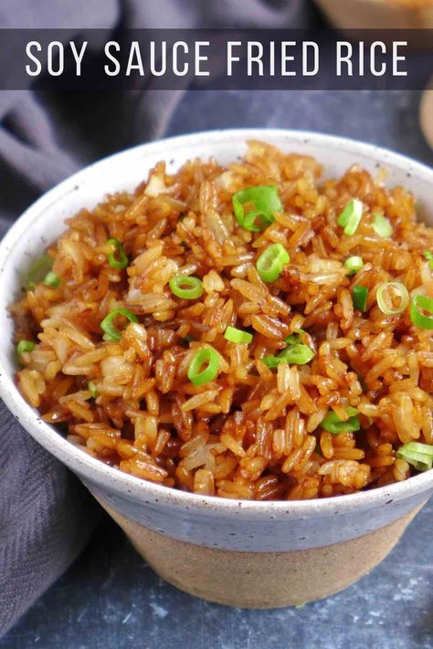 Chicken And Rice Recipes Soy Sauce, Fried Rice With Soy Sauce, Soy Rice Recipes, Rice With Soy Sauce Recipe, Stove Top Fried Rice, Fried Rice Without Vegetables, Rice And Soy Sauce Recipes, Rice With Soy Sauce, Rice Recipes Chinese