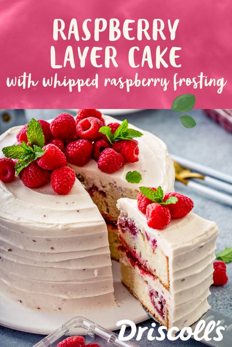 This classic layer cake skyrockets to the next level with the addition of fresh, plump raspberries. Scented with vanilla, this versatile and adaptable recipe can easily be made into cupcakes, mini loaves, or whatever pans you have on hand. And that whipped raspberry frosting? It's the literal icing on the cake.