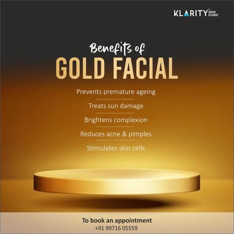 Gold Facial Kit, Facial Benefits, Facial Massage Techniques, Gold Facial, Beauty Salon Posters, Gold Face Mask, Facial Kit, Skin Clinic, Massage Techniques