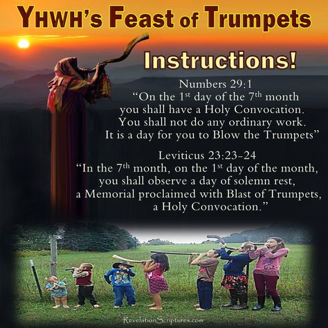 YHWH’s Feast of Trumpets Biblical Instruction Feast Of Trumpets 2023, Feasts Of Trumpets, Feast Of Trumpets Food, Feast Of Trumpets Decorations, 7 Trumpets Of Revelation, 7 Trumpets, Hebrew Culture, Jeremiah 4, Feast Of Trumpets