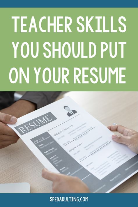 Teacher Resume Skills, Teacher Skills List, Resume For Teachers Leaving Teaching, Jobs For Former Teachers, Teacher Skills, Teaching Resume Examples, Teacher Resume Template Free, Resume Skills List, Teacher Resumes