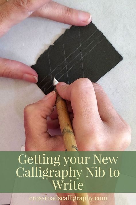 A bird's eye view of a left hand holding a black card in place as the right hand prepares to write on it with a pointed calligraphy nib and white ink. Learn Calligraphy, Calligraphy Practice, Calligraphy Nibs, Real Quick, Get Real, Start Writing, New Tricks, Youtube Video, To Learn