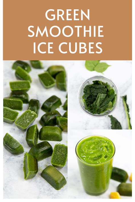 Learn how to make our favorite smoothie hack - Green Smoothie Ice Cubes! #greensmoothie #smoothiehack Ice Smoothie, Green Smoothie Recipes Healthy, Smoothie Fast, Orange Smoothie Recipes, Smoothie Recipies, Smoothie Protein, Freezer Smoothies, How To Make Green, Smoothie Recipes With Yogurt