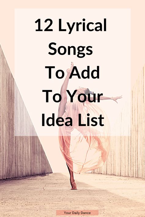 Christian Lyrical Dance Songs, Best Songs For Lyrical Dance, Musical Theater Songs For Dance, Contemporary Dance Playlist, Good Contemporary Dance Songs, Musical Theatre Dance Songs, Songs For Lyrical Dance, Best Lyrical Dance Songs, Lyrical Duet Songs