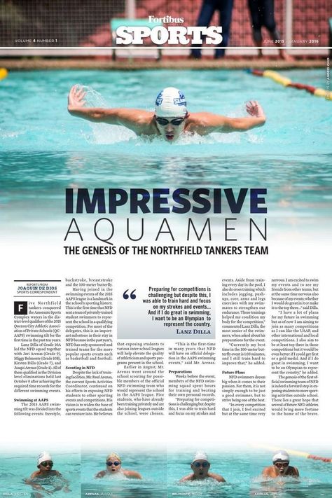 Feature Newspaper Layout, Feature Page Layout Newspaper, Sports Newspaper Design Layout, Article Design Ideas, Sports Magazine Layout, Sports Newsletter, Sports Magazine Design, Newsletter Design Layout, Magazine Page Design