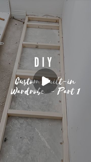 Diy Bedroom Cupboards, Diy Wood Wardrobe, Building Cupboards Bedroom, Building Cupboards Diy, How To Build A Built In Wardrobe, Self Built Wardrobe, Diy Built In Makeup Vanity, Home Made Wardrobe Ideas, How To Built In Wardrobe