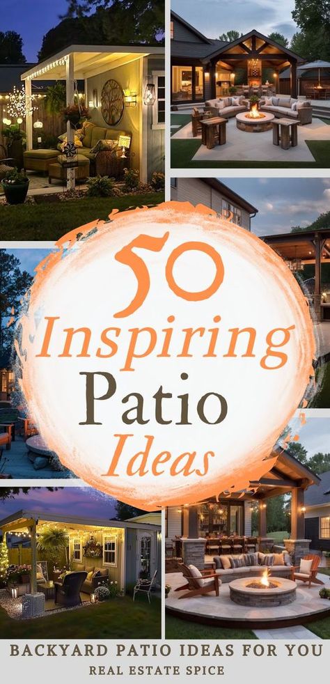 RETREAT STYLE BACKYARD PATIO IDEAS - Create An Outside Oasis: Be inspired by these patio decor ideas, from comfortable seating options to atmospheric lighting, all chosen to amplify the beauty and practicality of your outdoor area. You'll find a variety of design inspirations and DIY tips to help you transform your patio into an enchanting retreat for you and your guests!  .  .  #patio #patioideas #patiodecor #patiodesign #home #homeideas #realestatespice Patio Pavilion Ideas, Backyard Gazebo Decorating Ideas, Patio Designs And Ideas Layout, Awesome Backyard Ideas, Patios Ideas Backyard, Outside Oasis, 4 Season Sunroom Ideas, Patio Oasis Ideas, Gazebo Decorating Ideas