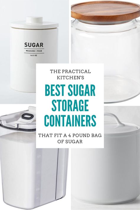 Need a new sugar container for your pantry or counter top? These sugar containers are practical, functional, food safe, and look great too. sugar container, sugar container ideas, sugar containers, sugar container ideas, sugar container ideas kitchen, sugar storage ideas, sugar storage, how to store sugar, how to store sugar long term Flour Jars On Counter, Sugar And Flour Storage Ideas, Flour Container Ideas, Flour And Sugar Containers On Counter, Sugar And Flour Container, Flour Storage Ideas, Sugar Canister Ideas, Sugar Flour Containers, Flour Sugar Containers