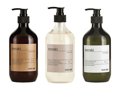 Stock your powder room with a new bottle of Aesop hand soap scented with botanical extracts, or save this special soap for your own principal ensuite. Soap Bottle Label Design, Men Soap, Desain Merek, Bali Interiors, Shampoo Packaging, Slow Beauty, Shampoo Design, Cosmetics Packaging, Hand Soaps