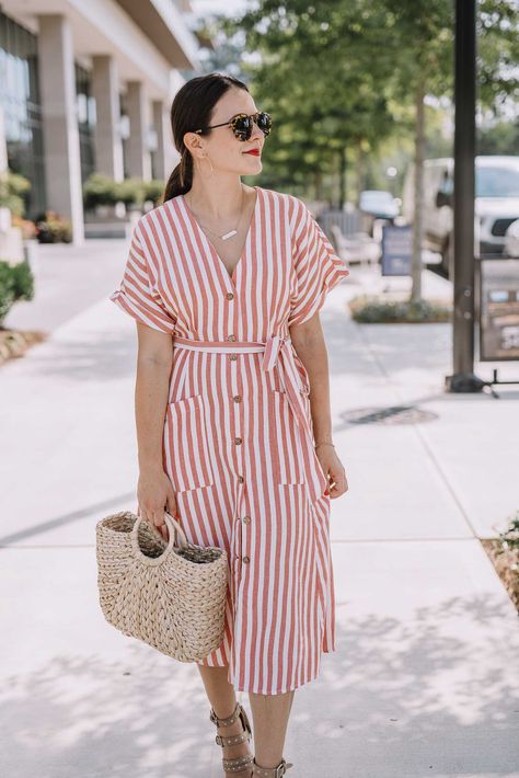 Striped knit dress