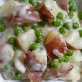 Happier Than A Pig In Mud: Creamy Red Potatoes and Peas Potatoes And Peas Recipe, Creamed Peas And Potatoes, Potatoes And Peas, Instant Pot Slow Cooker, Creamy Peas, Pig In Mud, Creamed Peas, Barbie Crafts, Recipes Instant Pot