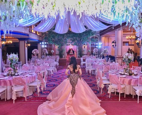 #debut #gowns #venue Debut Catering Ideas, Disney Princess Debut Theme, Themes For Debut, Theme For Debut Decoration, 18th Birthday Debut Theme, Ethereal Debut Theme Backdrop, Debut Themes Ideas, 18th Birthday Venue Decorations, Princess Debut Theme