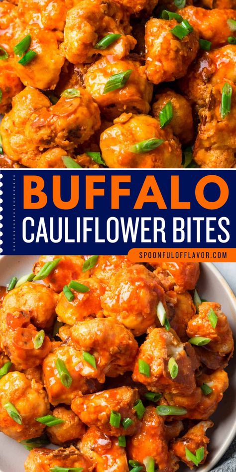 Buffalo cauliflower bites are fun party snacks that will make your gatherings extra special. This delicious cauliflower bites recipe creates a naturally vegan and gluten-free food. Save this easy appetizer recipe for a crowd! Plant Based Buffalo Cauliflower, Jane Olivia Buffalo Cauliflower, Roasted Buffalo Cauliflower Recipes, Gluten Free Cauliflower Bites, Tempura Cauliflower Recipes, Califlower Recipes Bites, Df Gf Appetizers, Buffalo Cauliflower Recipe, Buffalo Cauliflower Oven