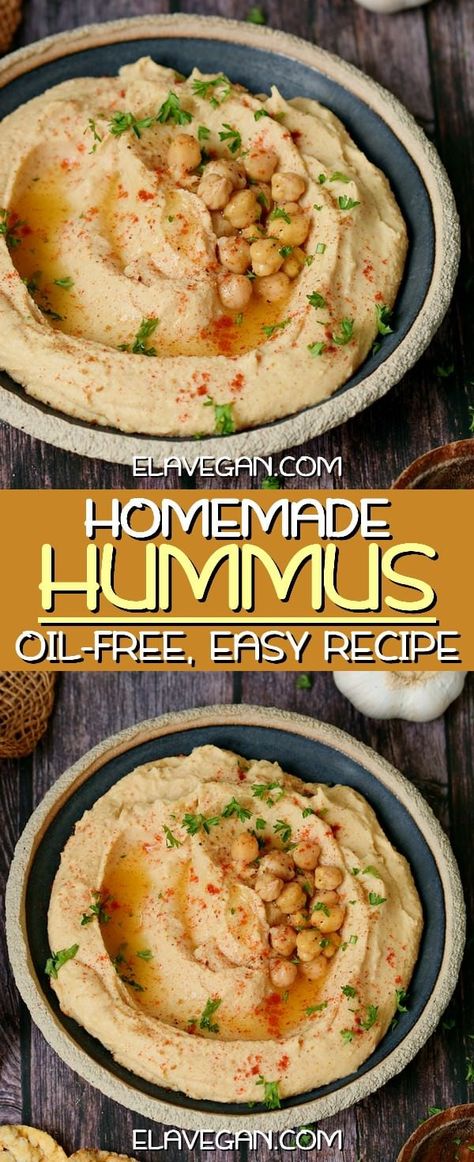 Best Hummus Recipe, Easy Hummus Recipe, Hummus Recipe Homemade, Quick Side Dishes, Easy Hummus, Make Hummus, Homemade Oil, Homemade Hummus, Easy Homemade Recipes