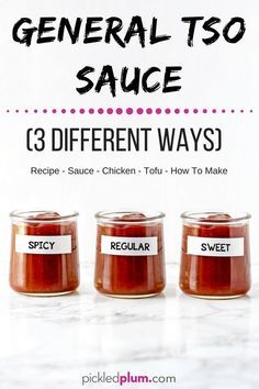 General Tso Sauce - This easy to make General Tso Sauce is perfect for those nights youre craving delivery, but need the loving touch of a home cooked meal. Loaded with sweet, savory, tangy and spicy flavors, this Chinese-American sauce is perfect on Hun General Tso Sauce Recipe, General Tao Chicken, General Tso Sauce, Different Sauces, Chinese Foods, Tso Chicken, Homemade Mixes, General Tso, Cooked Meal