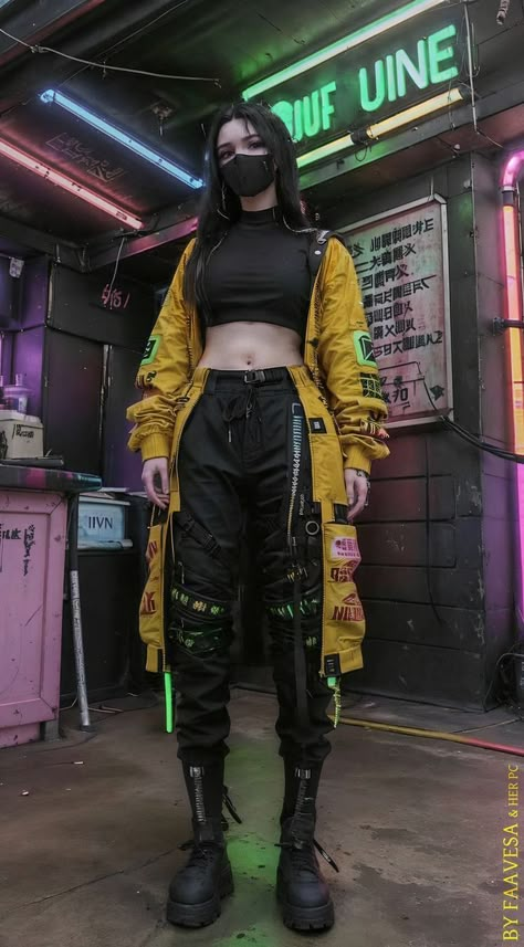 Cyberpunk Outfit Women, Cyberpunk Streetwear, Cyberpunk Outfit, Techwear Jacket, Futuristic Clothing, Techwear Pants, Techwear Outfits, Cyberpunk Clothes, Techwear Fashion