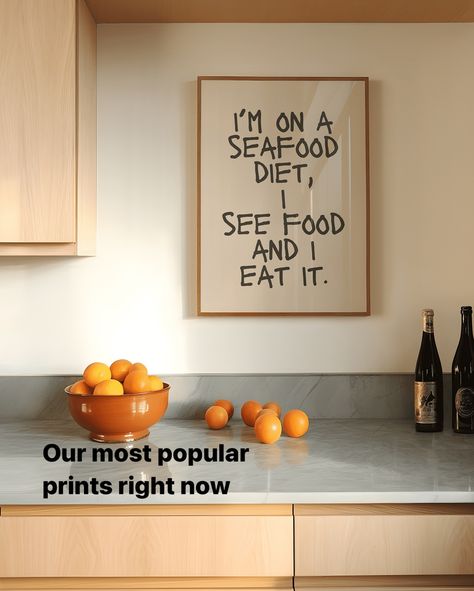 Our most popular prints right now🤭 #weloveprints #wallartwork #artprints #funnyart #funnyquotes #quoteoftheday #posterart #postereveryday #wallprints #youneedthis #darkhumor #spicymeme Quirky Kitchen, Dopamine Decor, Quirky Decor, Kitchen Prints, Trendy Kitchen, Room Art, Typography Prints, Sarcastic Quotes, Kitchen Art