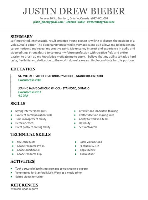 resume with no work experience example Resume Work Experience Examples, First Job Resume With No Experience, First Resume No Experience, Resume Without Work Experience, Teen Resume With No Experience, No Experience Resume, Resume Skills List, First Job Resume, Teen Resume