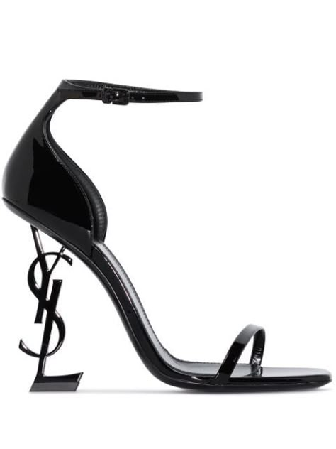 Hak Tinggi, Ysl Heels, Ysl Shoes, Saint Laurent Shoes, Sandals Black, Designer Heels, Black Heels, Black Sandals, Leather Sandals