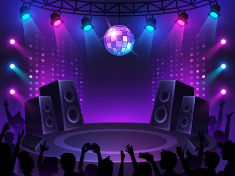 Music Stage by Phich on Dribbble Music Stage Background, Concert Background Stage, Music Stage Design, Music Background Design, Stage Background Design, Concert Background, Dj Background, Event Background, Disco Stage