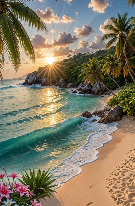 Summer Beach Wallpaper, Beautiful Beach Pictures, Cute Summer Wallpapers, Beautiful Ocean Pictures, Ocean Pictures, Pretty Landscapes, Beach Wallpaper, Beautiful Locations Nature, Beautiful Ocean