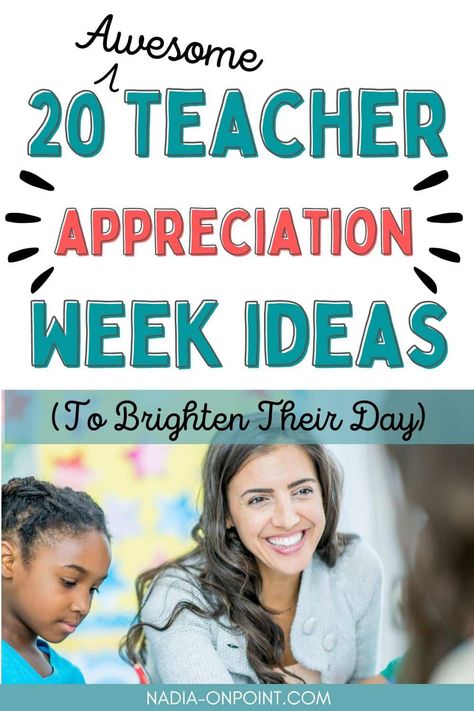 Teacher appreciation week ideas Teacher Appreciation Week Gifts From Students, Group Teacher Appreciation Ideas, Teacher Appreciation Student Activities, Teacher Appreciation Week Daily Gift Ideas, Teacher Appreciation Week Daycare, Teacher Appreciation From Principal, Teacher Appreciation Week From Students, Teacher Appreciation Student Involvement, Teacher Appreciation Week Activities