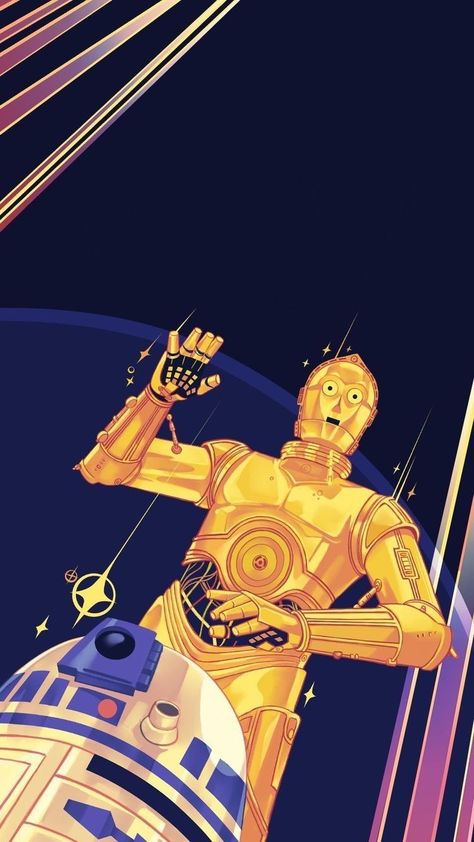 Cute Star Wars Wallpaper, Star Wars Wallpaper Iphone, Star Wars Illustration, C3po And R2d2, Star Wars Background, Star Wars Prints, Star Wars Love, Space Cowboy, R2 D2