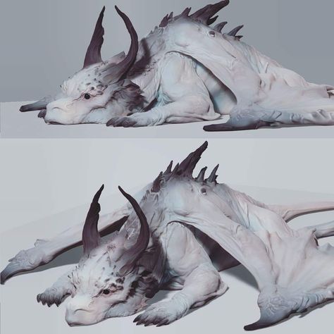 Dragons With Fur, Dragon With Fur, Dragon Concept Art, Dragon Poses, Creature Drawings, Fantasy Creatures Art, Mythical Creatures Art, Monster Design, Creature Concept Art