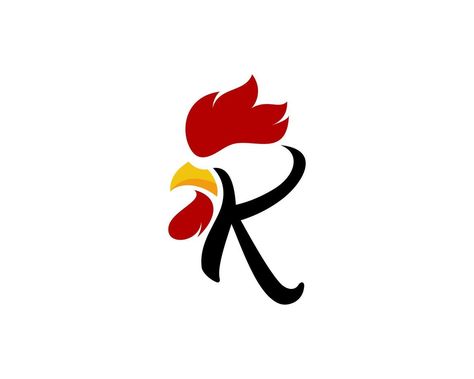 Chicken Logo Design Ideas, Chicken Logo Ideas, Rooster Logo Design, Chicken Logo Design, K Letter Logo, Chicken Craft, Rooster Head, Chicken Brands, Rooster Logo