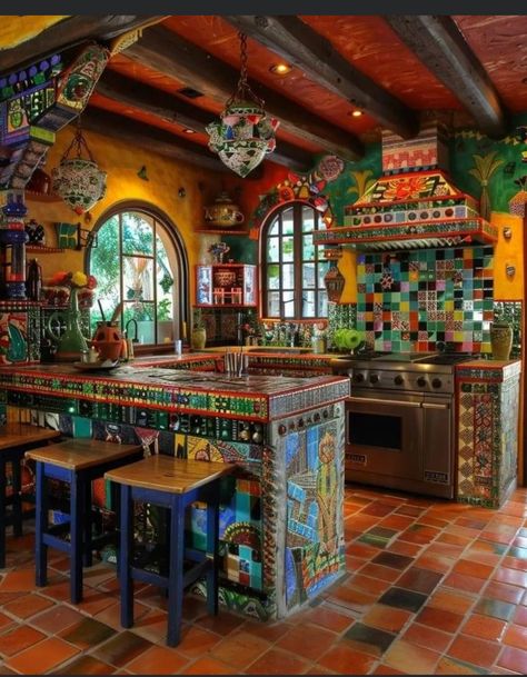 Hacienda Style Homes Mexican Living Room, Colorful Mexican House, Magical Minecraft, Hacienda Style Homes Mexican, Mexican Living Room, Hacienda Style Homes, Good Morning In Spanish, Hacienda Style, Mexican Designs