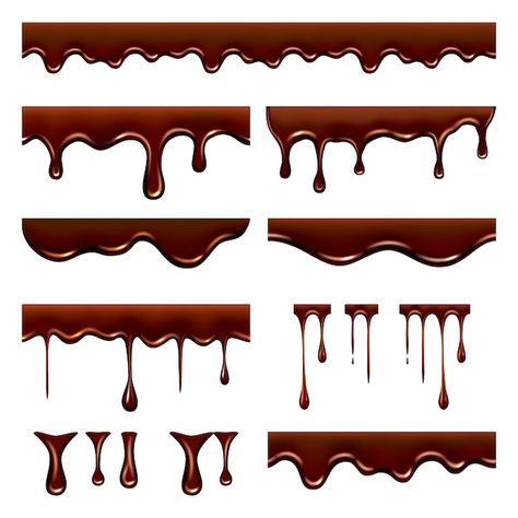 Dripping Paint Art, Chocolate Bonbons Recipe, Chocolate Popsicles, Realistic Pictures, Willy Wonka Party, Liquid Food, Chocolate Logo, Milk Splash, Chocolate Milkshake