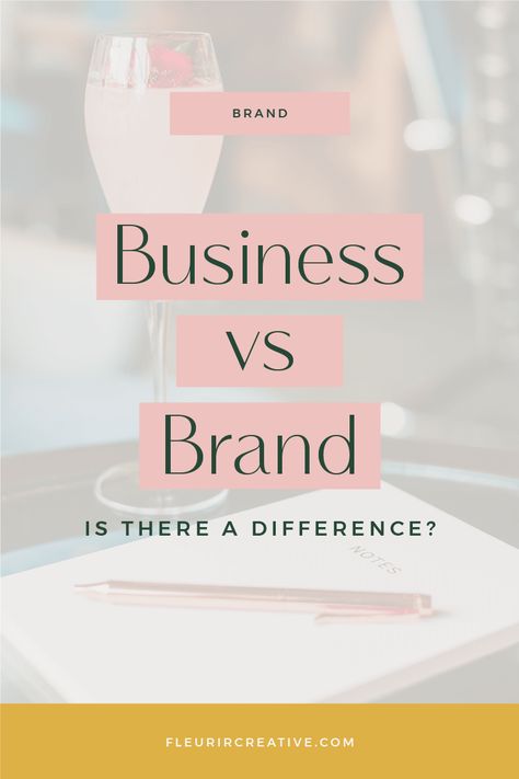 Business vs Brand - Is there a difference? | Branding for Online Businesses Etsy Branding, Small Business Resources, Branding Resources, Online Business Marketing, Branding Your Business, Small Business Branding, Pinterest For Business, Just Run, Brand Marketing