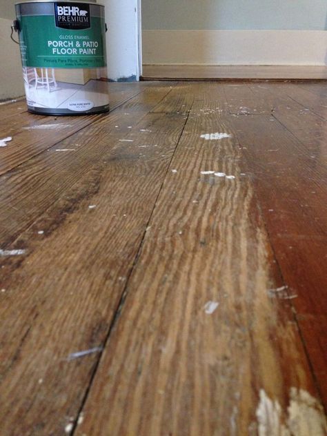 Painted Plank Floors, Flooring Paint Ideas, Painted Wood Bathroom Floor, Painted Floors Wood Old Houses, Painted Wood Kitchen Floor, Paint Hardwood Floors Diy, Painted Cottage Floors, Painting Floors Wood, Painting Hardwood Floors Diy