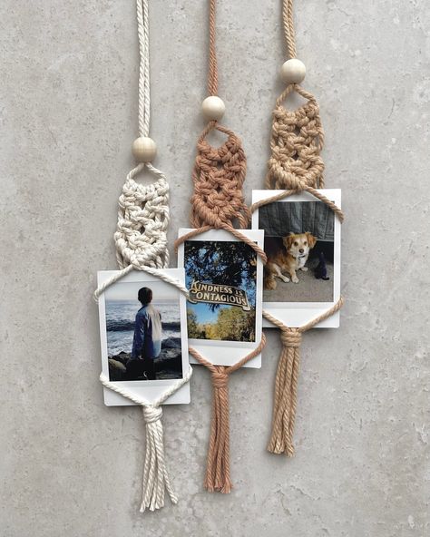 Macrame Polaroid Car Hanger, Rear View Mirror Accessory, Essential Oil Diffuser Charm, Mother's Day Gift, LDR Couple Gift, Bridesmaid Gift #SmartCarAccessories Ldr Couple, Road Trip Necessities, Smart Car Accessories, Rear View Mirror Hanger, Must Have Car Accessories, Car Hangers, Rear View Mirror Accessories, Mirror Hangers, Smart Car