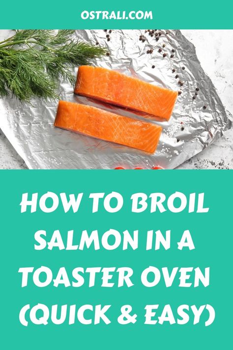 How to Broil Salmon in a Toaster Oven (Quick & Easy) Salmon In Toaster Oven Recipe, Salmon Toaster Oven Recipe, Toaster Oven Salmon Recipes, Toaster Oven Salmon, Salmon In Toaster Oven, How To Broil Salmon, Cook Frozen Salmon, Crab Stuffed Salmon, Salmon Recipes Oven