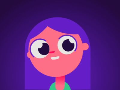 Character Test by Fraser Davidson Character Design Illustrator, Character Motion Design, Motion Graphics Character Design, Jelly Animation, Character Animation Gif, Shy Character, Animation Cartoon Character, Hair Animation, Face Animation