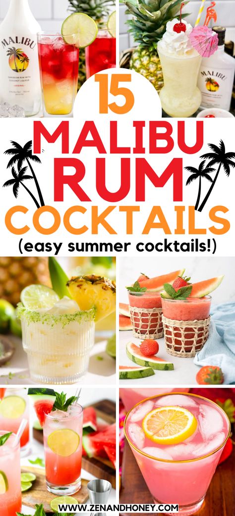 Malibu Rum Drink Recipes – Try these insanely good Malibu Rum Cocktails for your tropical hour! Fun and flavorful adult beverages using the one and only – Malibu Coconut Rum! Mixed Drink With Malibu Coconut Rum, Malibu And Pineapple Drinks, Drinks Alcohol Recipes With Malibu, Simple Malibu Drinks, Summer Malibu Drinks, Malibu Rum Recipes Mixed Drinks, Tropical Drinks Recipes Alcohol Easy, Malibu Recipes Mixed Drinks, Fall Drinks With Malibu Rum