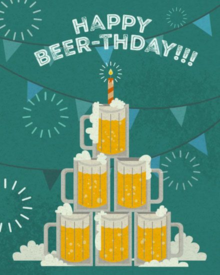 Send birthday group cards like this using GroupGreeting! Happy Birthday Outdoorsman, Happy Beer Day Birthday, Men’s Happy Birthday, Happy Birthday With Beer, Man’s Birthday, Happy Birthday Beer Funny, Happy Birthday Beer Images, Happy Birthday Alcohol, Cool Birthday Wishes