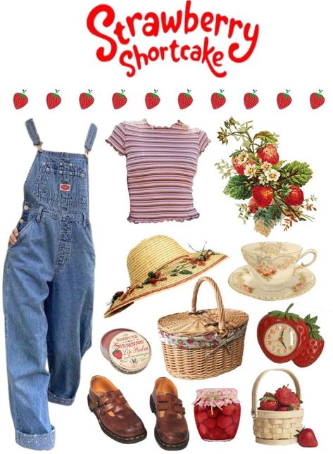 Strawberry Outfit, Strawberry Shortcake Characters, Cottagecore Outfits, Cute Little Things, Alternative Outfits, Cute Fits, Teenage Fashion Outfits, Outfits Aesthetic, Aesthetic Fashion