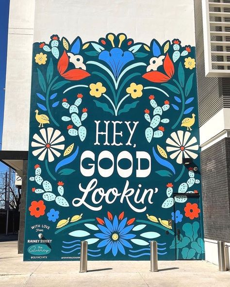 Keep Austin Weird on Instagram: “Yeah we're talkin about you 😉 Local mural artist, @taraleighjohnston created this showstopper at the @quincyatx. Snap a photo next time…” Word Mural, Text Mural, Spa Mural, Instagram Mural, Keep Austin Weird, Fall Refresh, Austin Murals, Teaser Poster, Mural Artist