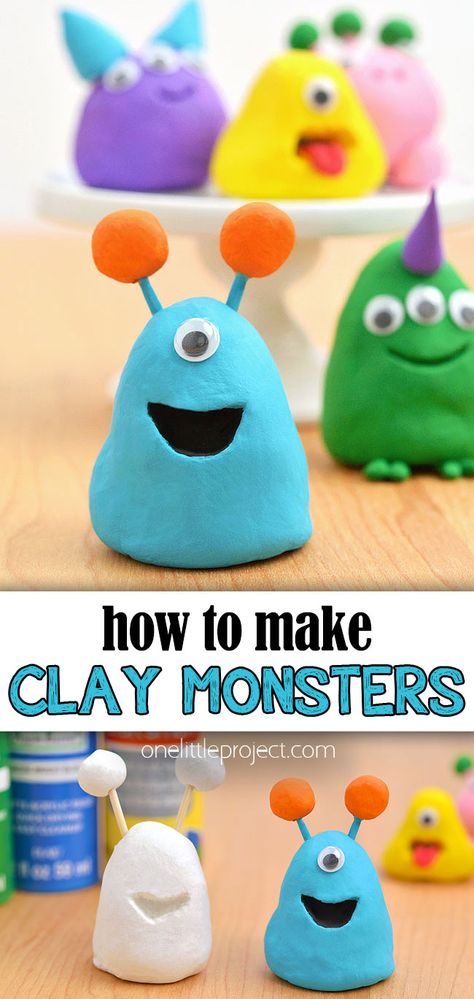 Photo of clay monsters Clay Crafts Preschool, Modeling Clay Ideas For Preschool, Air Dry Clay Projects Kindergarten, Preschool Clay Ideas, Play Dough Monsters, Art Therapy Activities With Clay, Clay For Preschoolers, Polymore Clay Ideas Easy, Fall Clay Ideas For Kids