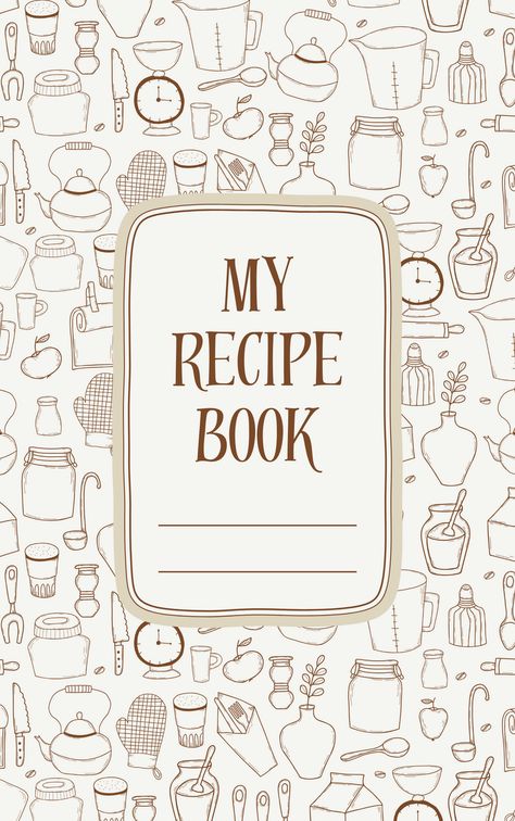 Recipe Book Cover Design Aesthetic, Cooking Journal Cover, Cookery Book Cover Design, Cook Book Journal Ideas, Recipe Book Front Cover Design, Diy Recipe Book Ideas Templates, Journal Recipe Ideas, Cook Book Cover Design Ideas, Sketch Book Design Cover