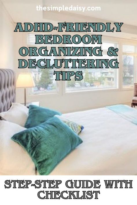 If you have ADHD, keeping your bedroom organized may be especially challenging for you. I have created this list of step-by-step ADHD-friendly bedroom organizing tips to help you succeed. But because the bedroom is not a public space, it becomes a magnet for everything that we may not want others to see. You deserve to have a supportive and tranquil place to retreat to at the end of a busy day. Follow these tips to get your bedroom organized, decluttered, and clean once and for all. Organizing For Add Adults, Neurodivergent Organization, Organising Bedroom, Clean Room Ideas, Decluttering Bedroom, Ways To Organize Your Room, Teen Bedroom Organization, Bedroom Declutter, Bedroom Organizing