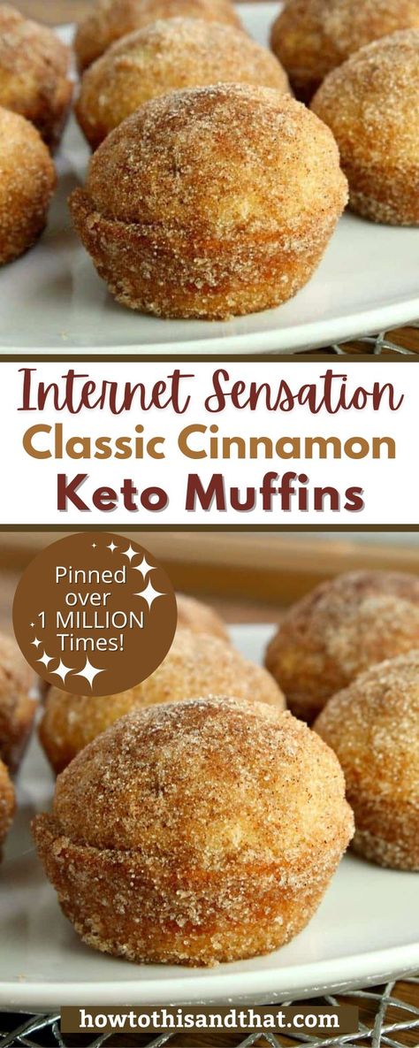 You do not want to miss the recipe for these Internet Sensation Classic Cinnamon Keto Muffins, they've been pinned more than ONE MILLION TIMES!!! Try experimenting with this muffin recipe by adding different extracts or flavor oils. We added apple to ours and can't wait to try pumpkin! There are ways to eat keto and not feel deprived of certain flavors. Keto Muffin Recipe, Keto Quiche, Keto Muffins, Postre Keto, Cinnamon Muffins, Keto Vegan, Keto Pancakes, Low Carb Sweets, Keto Dessert Easy