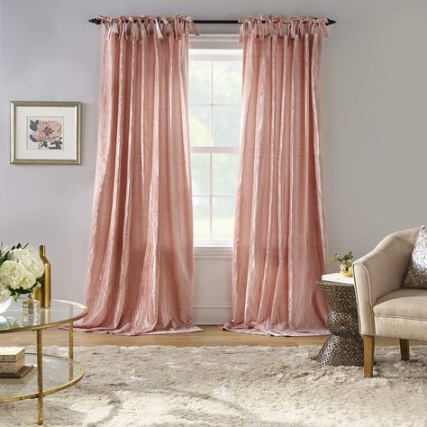 Tie Top Curtains, Rustic Chic Living Room, Nursery Curtains, Rustic Curtains, Chic Living Room, Room Darkening Curtains, Chic Living, Velvet Curtains, Luz Natural