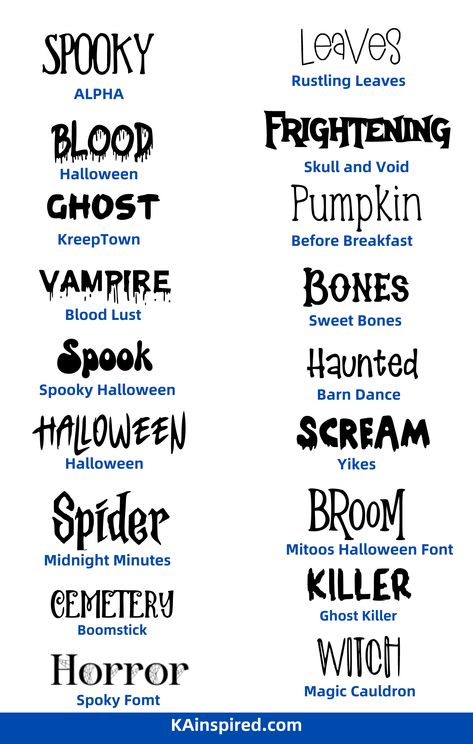 HALLOWEEN FONTS TO USE WITH CRICUT Custom Font Design, Fonts For Halloween, Spooky Fonts Alphabet, Halloween Poster Ideas, Spooky Fonts Alphabet Handwritten, Halloween Cricut Crafts, Halloween Fonts Alphabet Handwritten, Horror Font Alphabet, Halloween Fonts Free