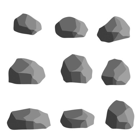 Natural wall stones and smooth and rounded grey rocks. Element of forests, mountains and caves with cobblestone. Cartoon flat illustration Stone Illustration Rocks, Rocks Illustration, Stones Illustration, Stone Illustration, Stone Cartoon, Rock Cartoon, Rock Illustration, Fertility Tracker, Basalt Rock