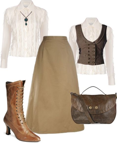 #Modest doesn't mean frumpy! www.ColleenHammond.com/blog #style #fashion Modern Steampunk Fashion Women, Steampunk Archeologist, Mummy Evelyn, Victorian Explorer, Modern Victorian Fashion, Author Aesthetic, Dandy Look, Edward Tulane, Teacher Aesthetic