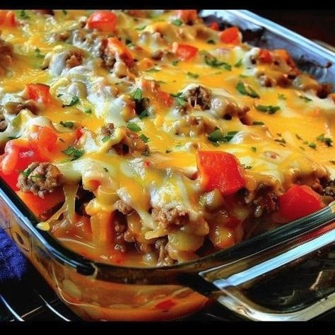 Beef Lombardi Recipe Beef Lombardi, Beef Casseroles, Cream Cheese Pasta, Cheese Stuffed Chicken Breast, Roasted Cabbage, Beef Casserole Recipes, Melty Cheese, Dessert Salads, Beef Casserole