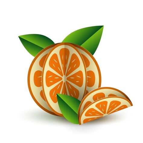 Paper Fruit, Fruit Crafts, Paper Craft Videos, 3d Paper Crafts, Orange Art, Orange Fruit, Exotic Fruit, 3d Paper, Craft Videos